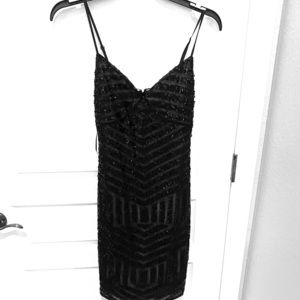 NWT Express Black Sequin Bodycon Dress